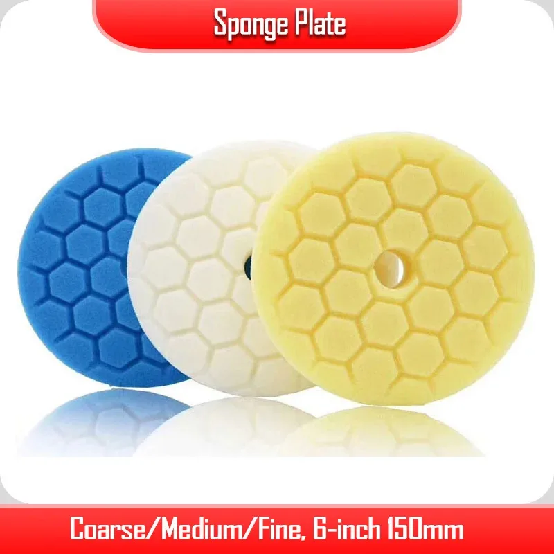 

Sponge Pad for Car Polishing, Sponge Pad, Thick, Medium, Thin, 6", 150mm, Rear Velvet, Waxing Wheel Fit for FESTOOL, Etc.