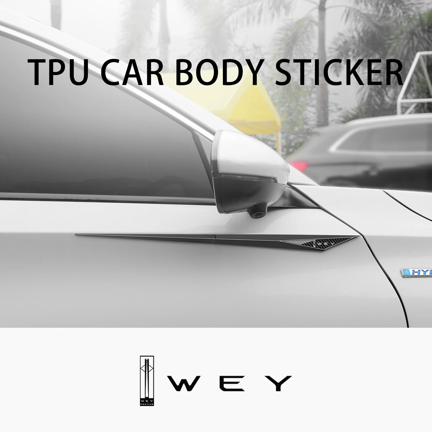 2pcs Car Body Tuning Exterior Decorative TPU Sticker For Great Wall WEY Coffee 01 vv5 vv6 vv7 Tank300 Tank500 Accessories