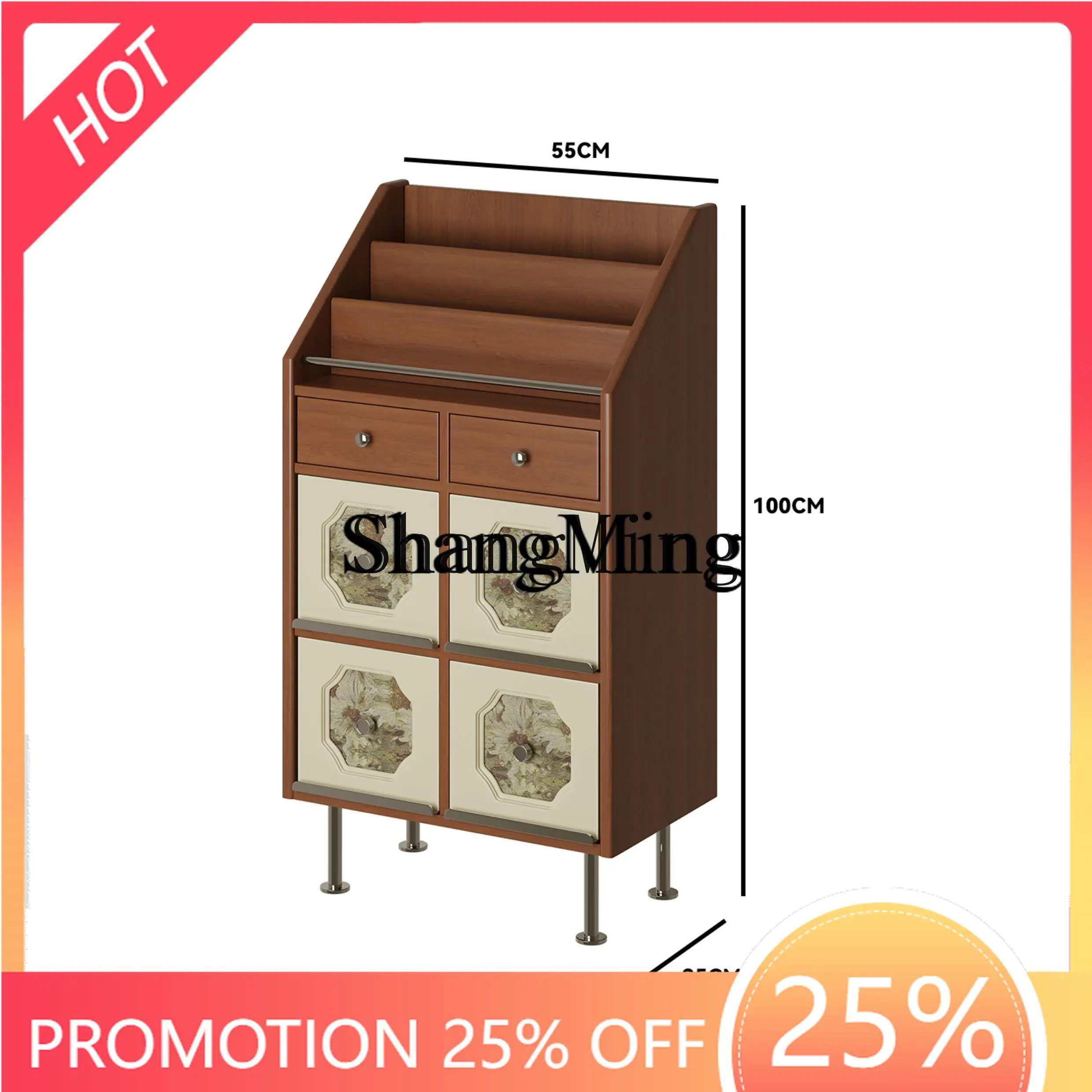 

ZYY log style print chest cabinet solid wood artist home kitchen dining living room bedroom storage cabinet