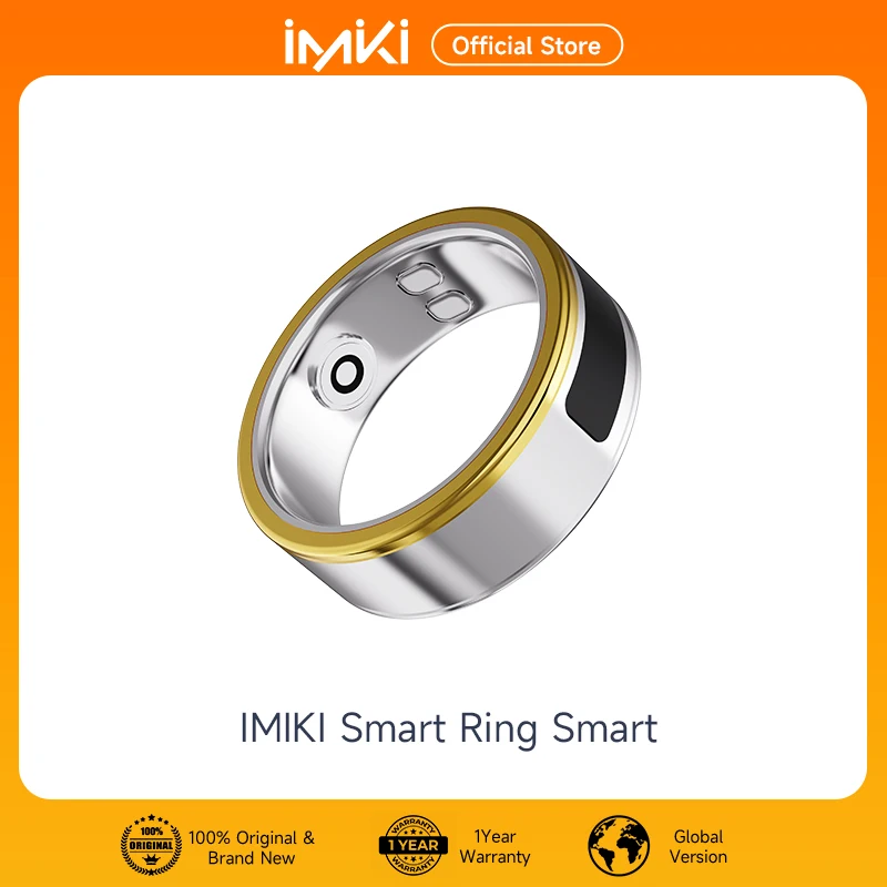 

2025 IMIKI Smart Ring with Charging Case for Men Women Health Management 5ATM waterproof Standby 25 days