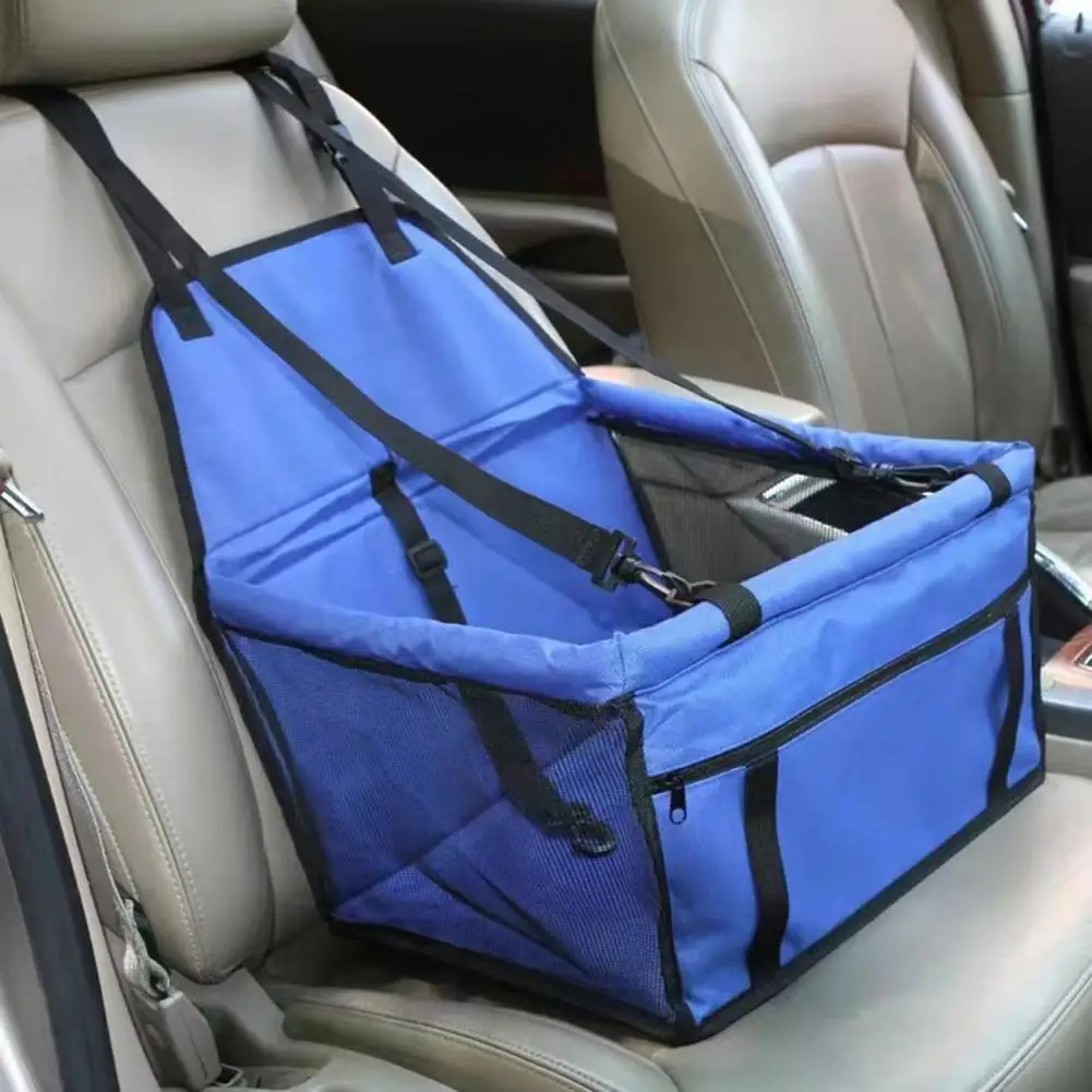 Dog Car Seat Booster Basket Portable Dog Car Seat Bag with Adjustable Strap Ventilated Mesh for Travel Waterproof Pet for Cats