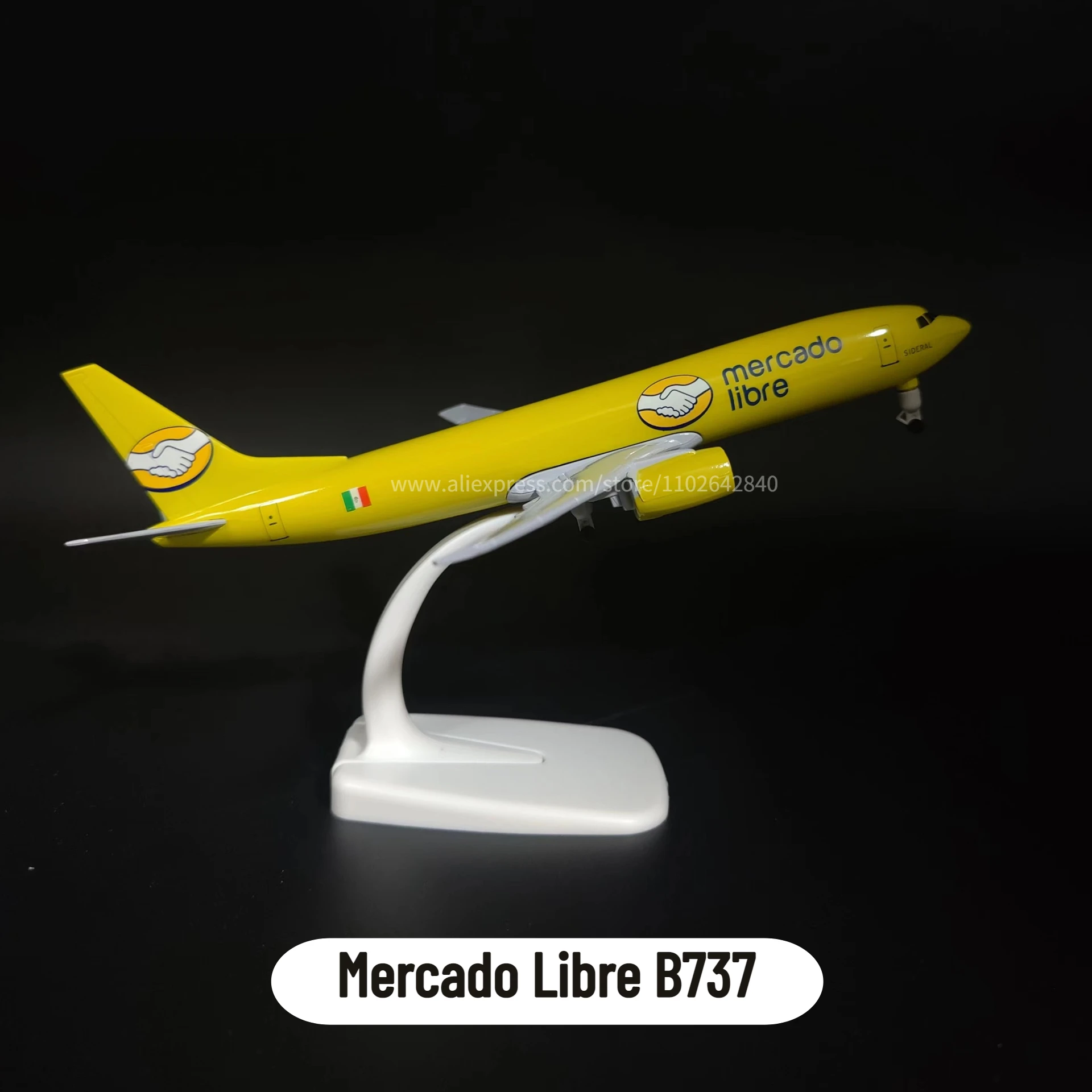 Scale 1:250 Metal Aircraft Replica, Mexico Airline Mercado B737 Airplane Aviation Model Miniature Art Kid Fidget Boy Toy