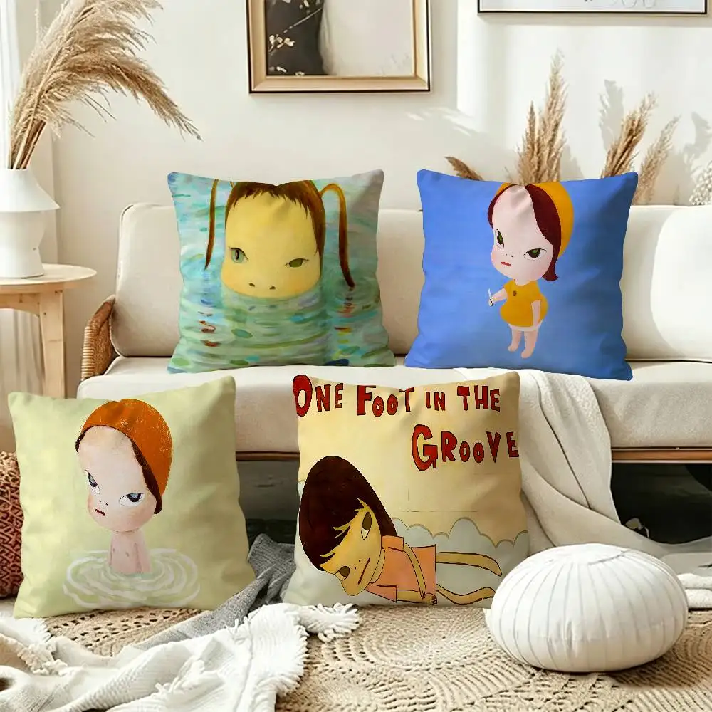 Yoshitomo Nara Dream Doll Anime Pillowcase toon Gift Cushion Cover Bedroom Home Sofa Chair Seat Decor pillow case