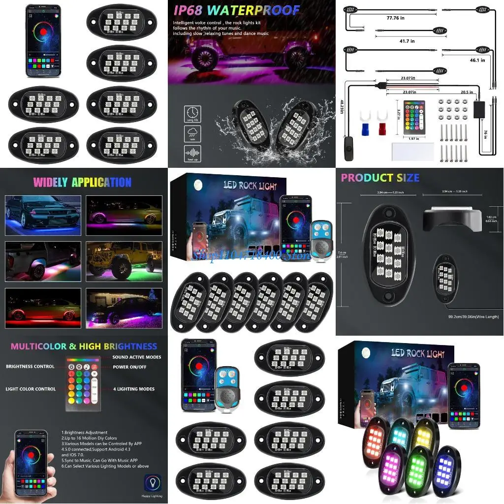 

y1gd Underglow Lights for Truck Pickups Car ATV UTV SUV Auto Accessory