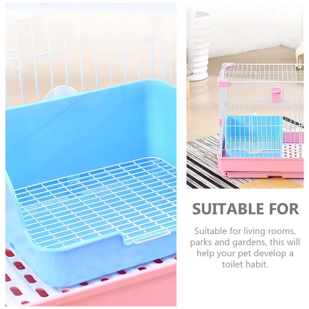 

Anti-spray Stool Small Bunny Toilet Training Hamster Potty Litter Tray Pet Trash Can