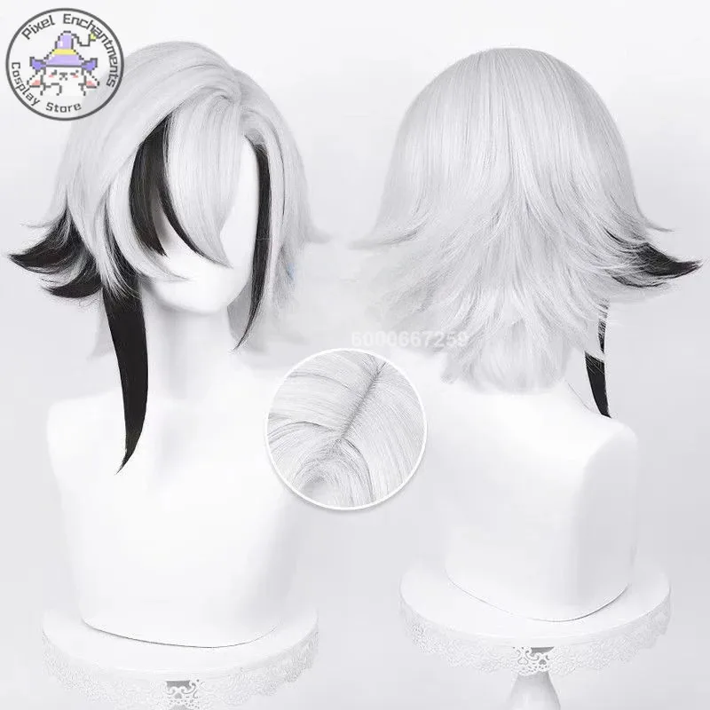 Game Genshin Impact Young Arlecchino Cosplay Costume Cute Women Role Play Wig Bow tie black Outfit Comic-Con Halloween Party