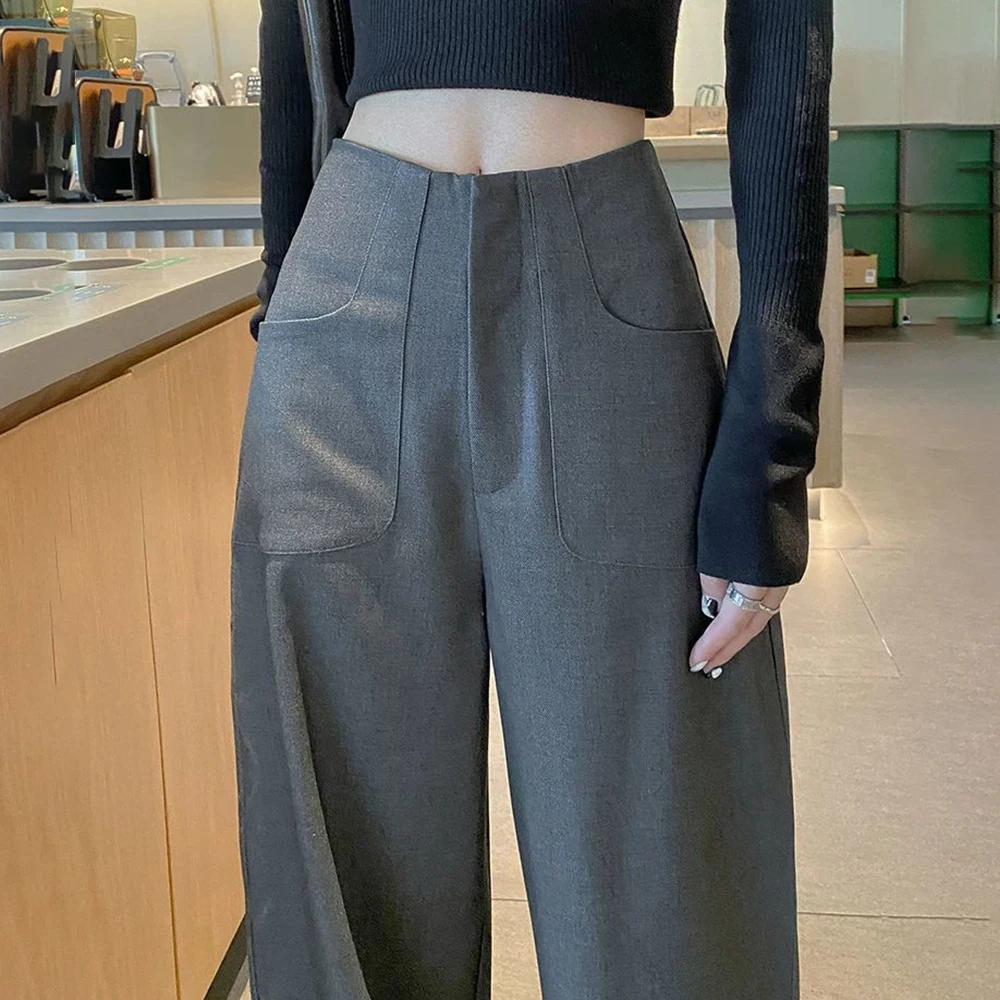Allingentle Women's Loose Fit Pants Fashion Business Suit Wide Leg Pants Comfortable Trousers Casual Pants Customize