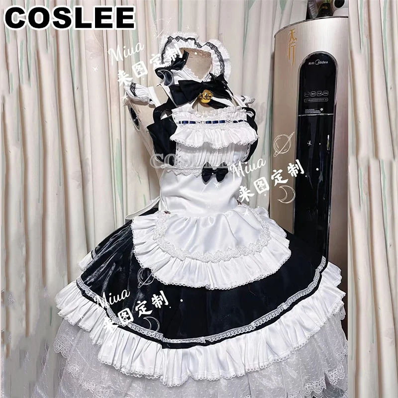 COSLEE[Customized] NIKKE Privaty Cosplay Costume The Goddess Of Victory Cos Unfriendly Maid Uniform Dress Women Hallowen Party