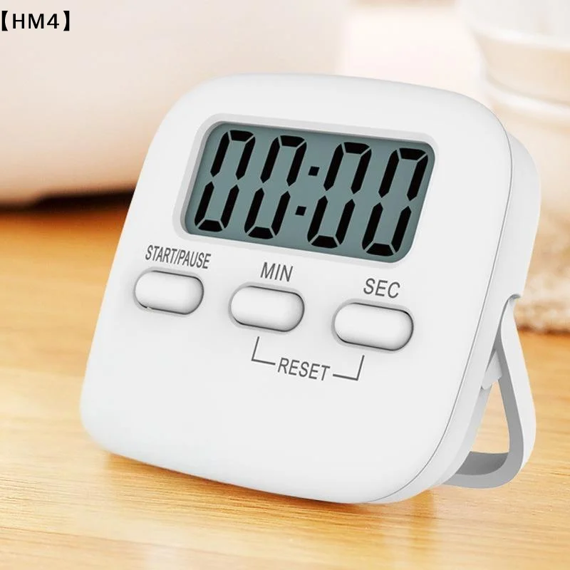 Digital Kitchen Timer LCD Screen Countdown Stopwatch With Stand Bracket Time Reminder For Study Cooking Baking〔HM4〕