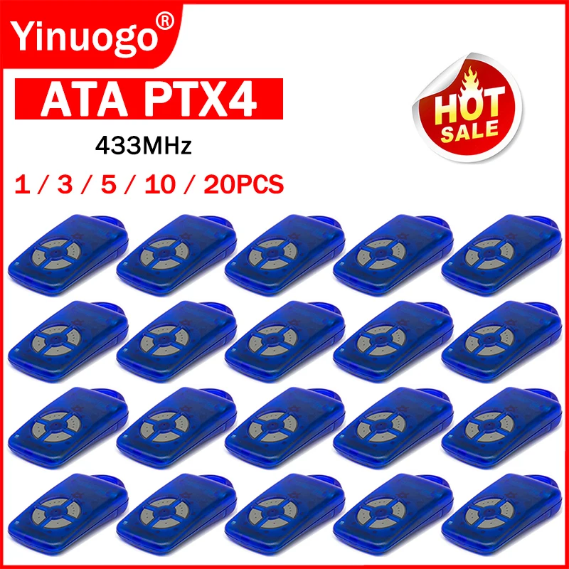 

ATA PTX4 Securacode PTX-4 Garage Remote Control Garage Door Opener 433MHz Rolling Code for CRX-1 ​CRX-2 GDO Receiver Motor