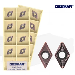 Deskar 100% original dcmt070204 DCMT070208-MV dcmt11t304 dcmt11t308 lf6018 cnc drehmaschine schneid karbid einsätze dreh werkzeug