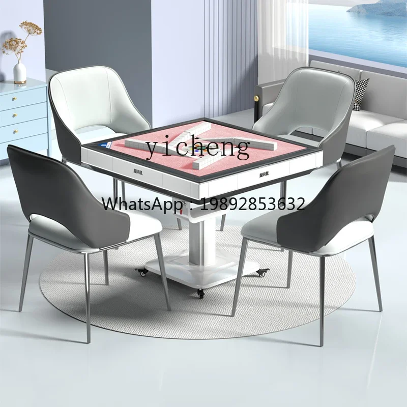 W12- mahjong machine four-port machine household automatic roller coaster electric folding dining table