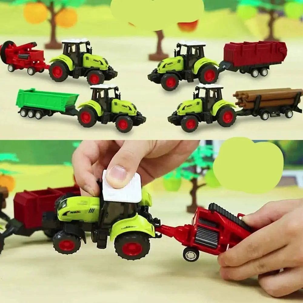 Inertia Agricultural Engineering Vehicle Toys Farm Bunk Car Rice Truck Construction Gift For Birthday