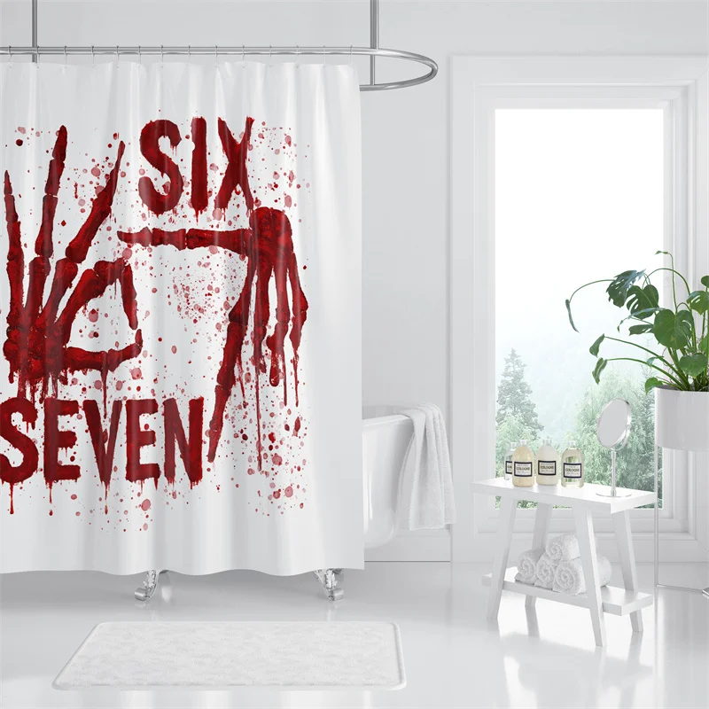 

Aertemisi жуткий Хэллоуин 67, скелет 67, набор занавесок для ручного душа с прокладками и крючками для декора ванной комнаты