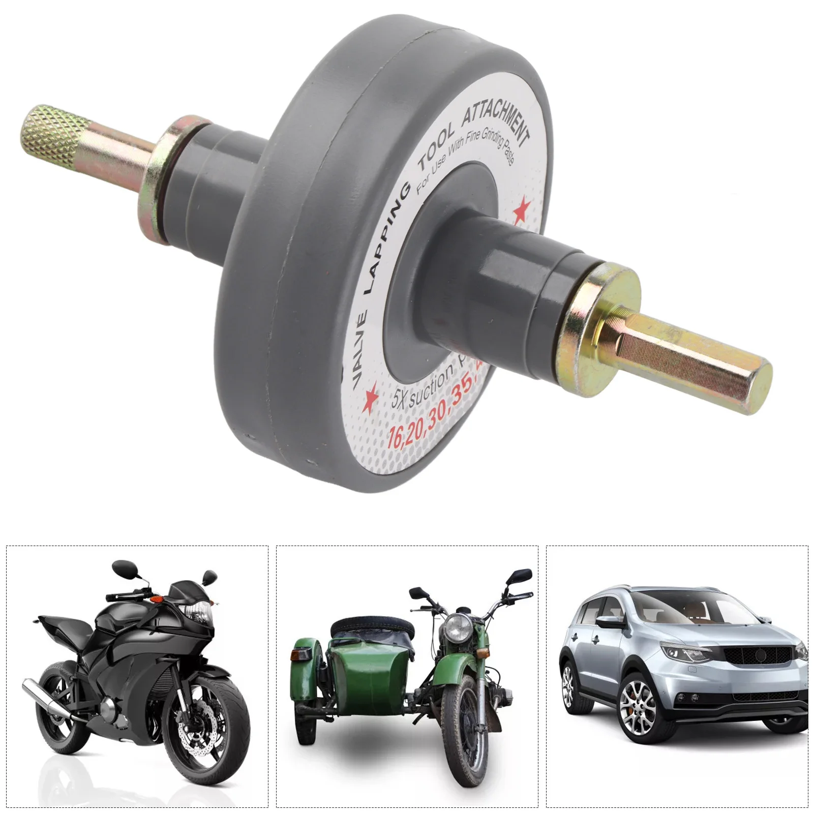 Universal Valve Lapping Tool Attachment with 5 Suction Plates 1000rpm To 1250rpm Universal for Grinding Small Engine Kit