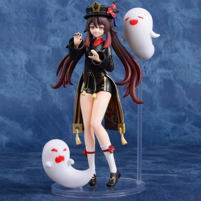 Genshin Impacto Anime Figura, Hu Tao Boneca Dos Desenhos Animados, Estatueta De Ação, Modelo De PVC, Decoração Do Escritório, Coleção Estátua Brinquedos, Em Stock