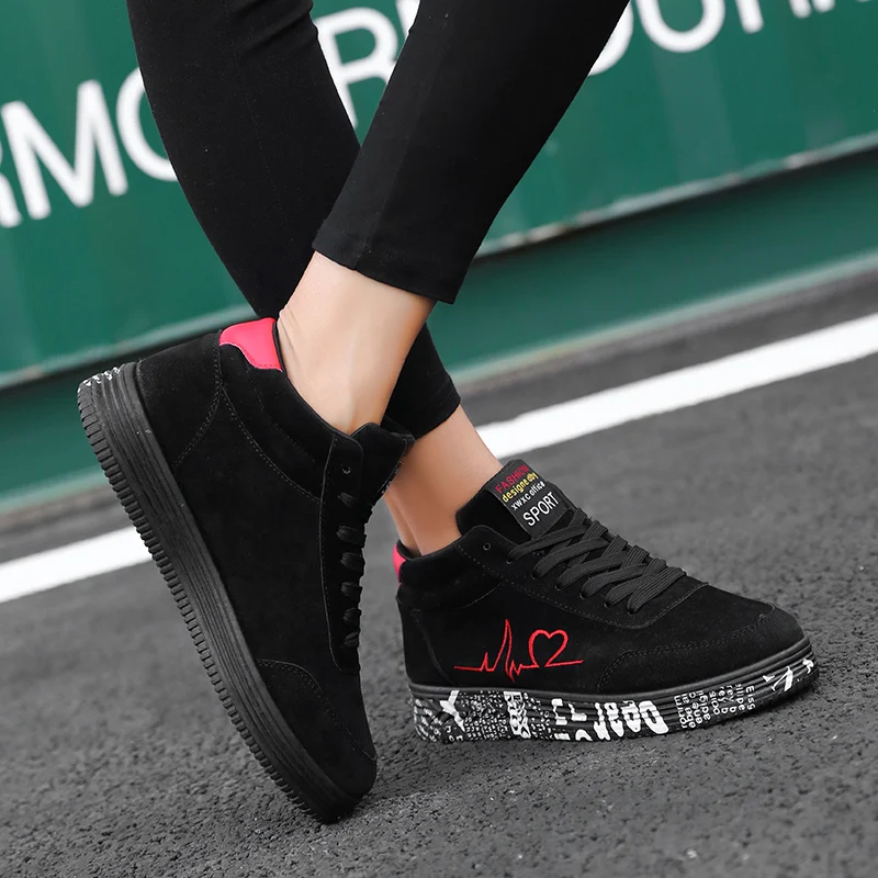 Shoes For Women 2023 FashionRed Rubber Bottom Sneakers Flat Shoes Autumn Ladies Shoes Tennis Large Size Ladies Shoes On Offer