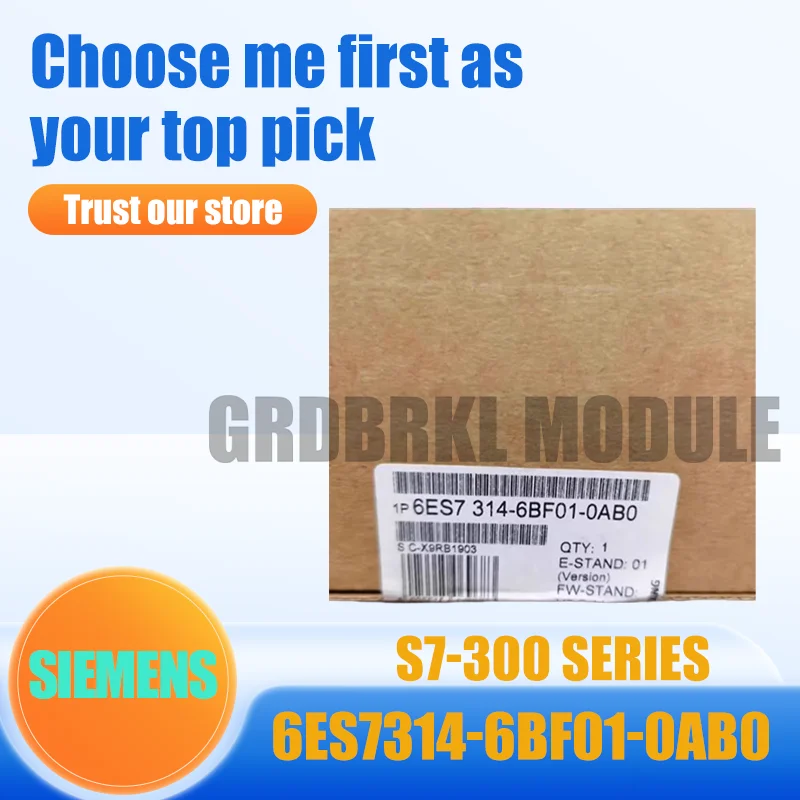 

New Original SIEMENS 6ES7314-6BF01-0AB0 6ES7 314-6BF01-0AB0 S7-300 PLC Controller Module