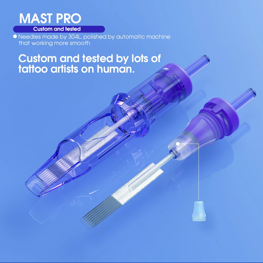 Mast Pro Tattoo Cartridge Needle 2P/5F/7F/3KF/4KF 20pcs/box Permanent Makeup Needle Diameter 0.30mm Tattoo Supplies view 5