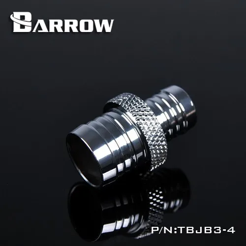 Barrow black white silver brass 3/8 '' to 1/2 '' pagoda type connectors for computer water cooling use. TBJB3-4