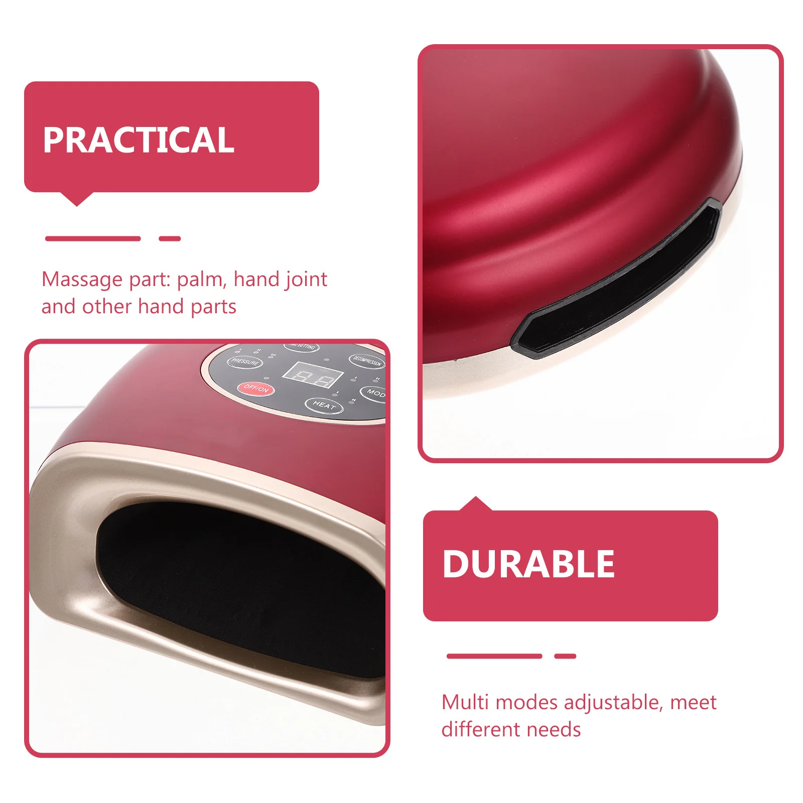 1Set Hand Massager Elektrische Compacte Palm Pols Massage Machine Duurzaam Draagbaar Huishoudelijk Handmassageapparaat voor Pijnbestrijding
