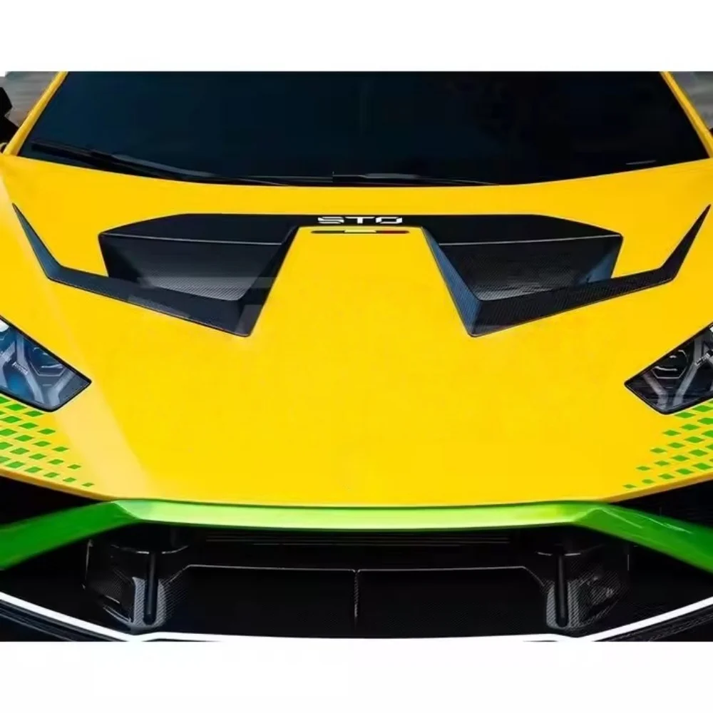

V-style Dry Carbon Fiber Engine Hood Vent Body Kit for Lamborghini Huracan STO Upgrade and Modification