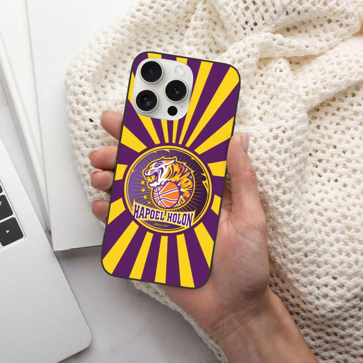 

Hapoel Holon Basketball Cover Case for iPhone 15 14 13 Pro Max Mini Plus Soft Silicone Shockproof Cover