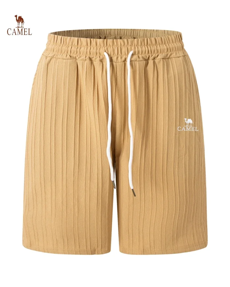 Summer men's embroidered high-quality striped casual shorts, fashionable outdoor sports casual beach shorts