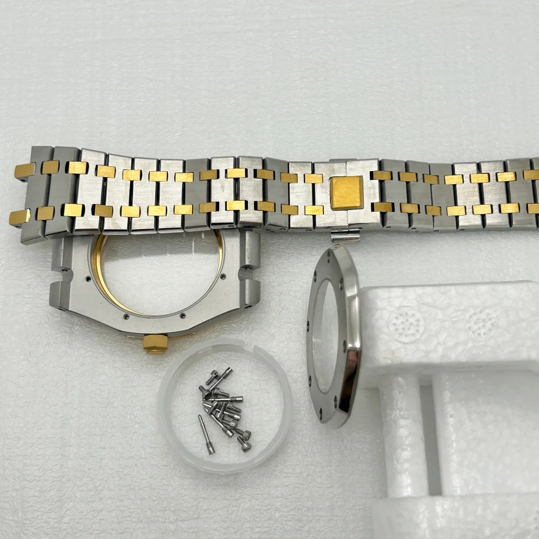 Gold Modified 41mm Watch Case Strap for Japan NH35 NH36 NH70 Automatic Movement Watch Hands Fits 31.8mm Watch Dial Accessories image 4