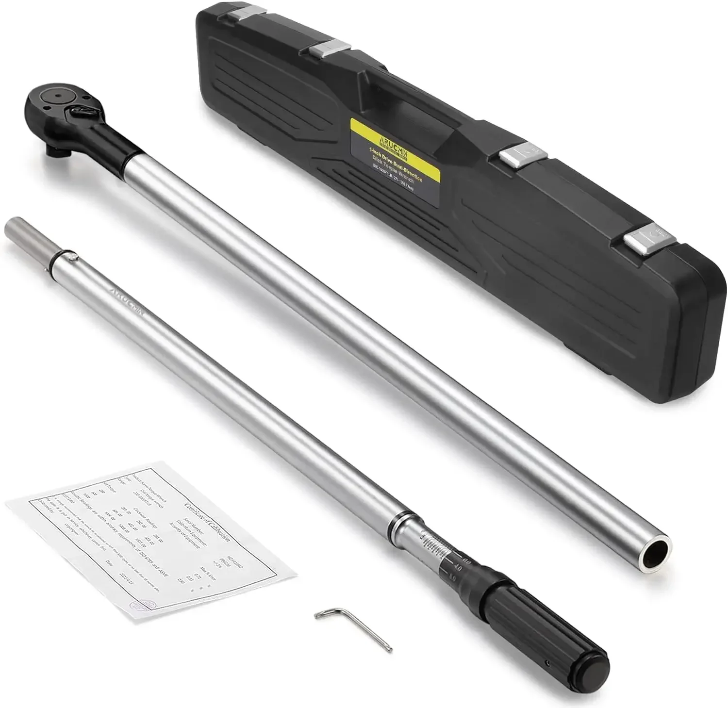 HOME.1-Inch Drive Click Torque Wrench, Dual-Scale Adjustable Torque Wrench Set with a Hex Key 200-1000ft.lb / 271-1356.7Nm