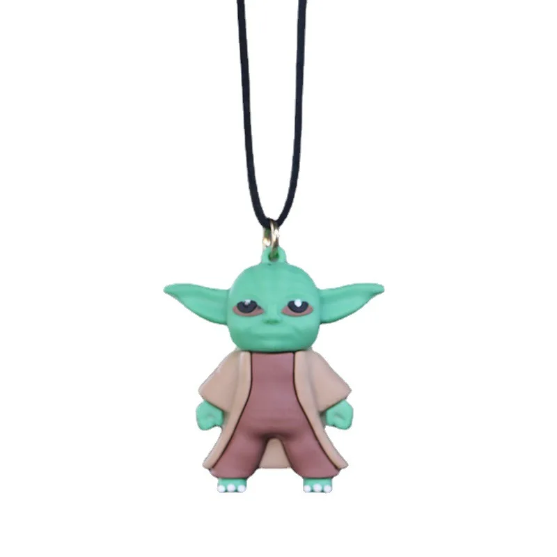 Cartoon Disney Animation cutness Strong Baby Yoda Pattern collana con ciondolo collana con catena in resina epossidica gioielli