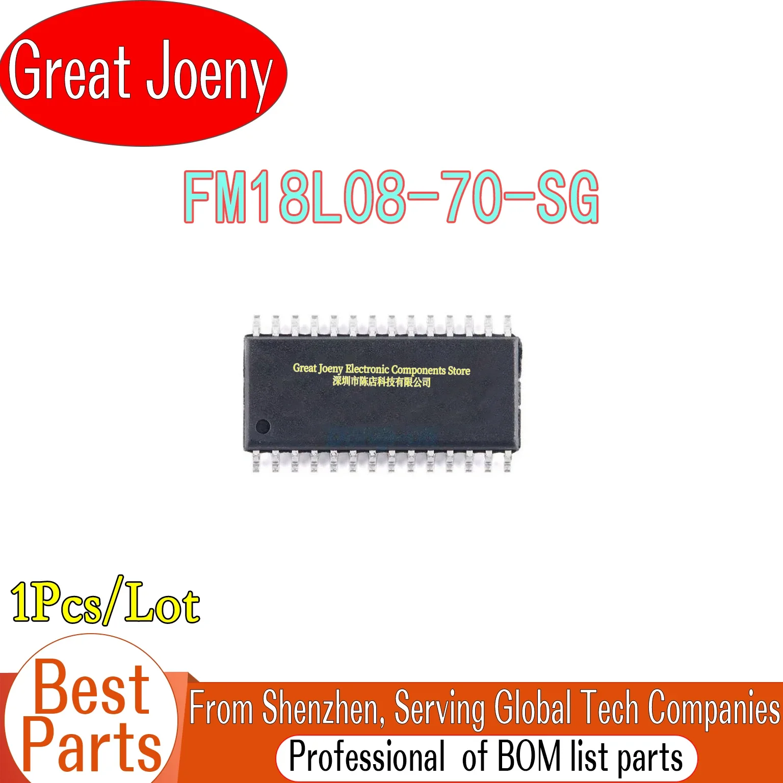

100% New Original FM18L08 FM18L08-70-SG FM18L08-70 IC Chipset SOP-28 Bulk Best Price