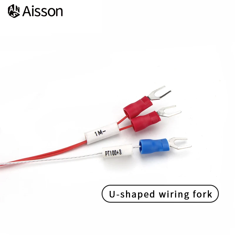 4mm*30mm PT100 Temperature Sensor Stainless Steel Thermocouple 1/2/3/4/5M Cable Sensing High Temperature Waterproof