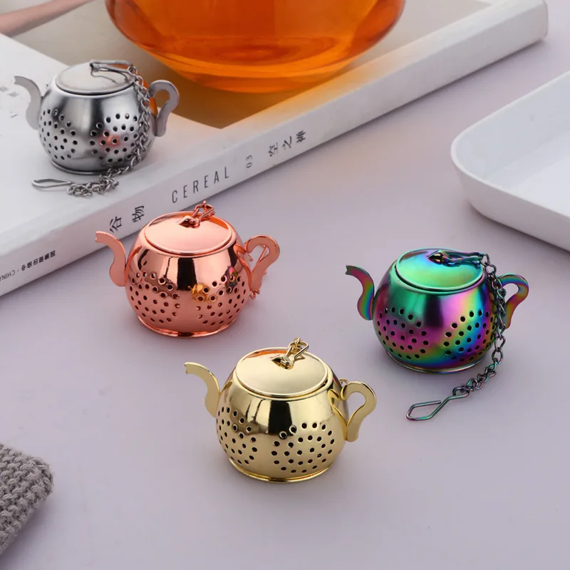 Creative Teapot-Shaped Filter Tea Scented Tea Stew Ingredients 304 Does Not Stainless Steel Tea Strainers