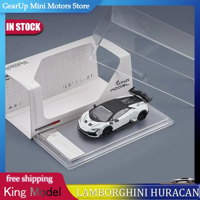 

New In Stock King Model 1:64 Darwinpro LBWK Lamborghini Huracan Alloy Miniature Diecast Model Modified Car Model Toys Kids Gift