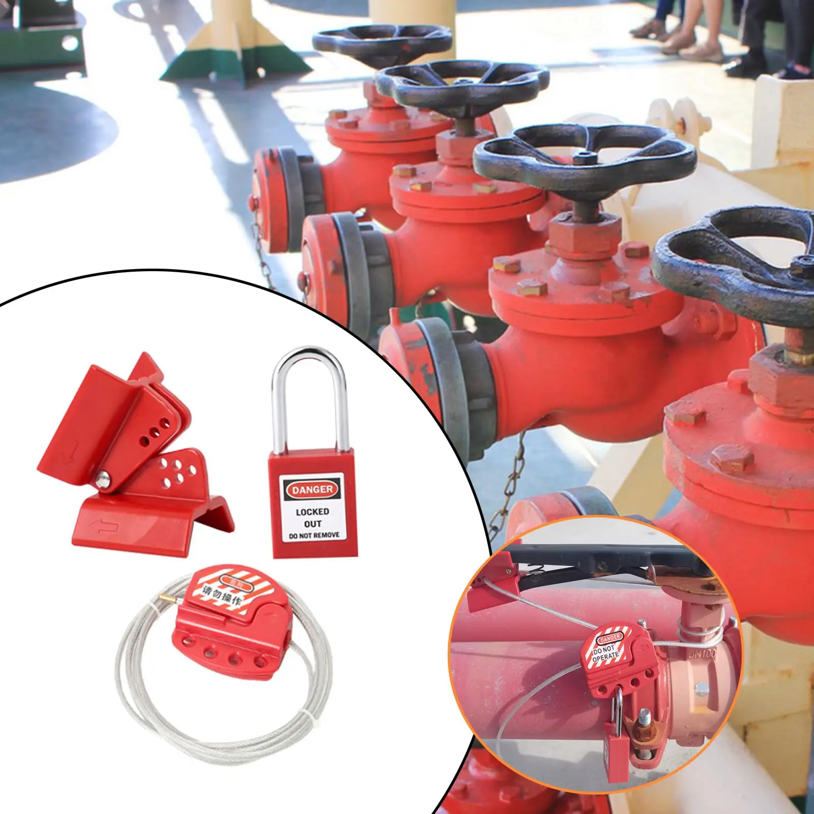 

Lockout Tagout Cable Lock Versatile for Power Plant Working Equipment Adults