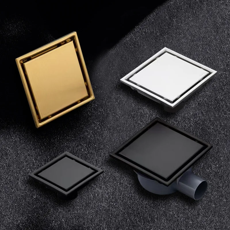 Square Floor Drain Invisible Embedded Grid Bathroom Shower Insect-Proof And Odor-Proof for Shower Room Pool 15cm*15cm