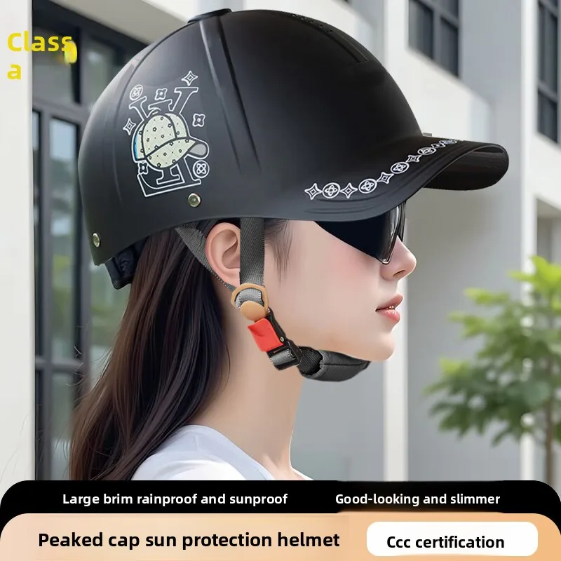 

Motorcycle Helmet Skull Cap Half Face Helmet Four Seasons for Brim Helmet Motorbike Crash Motor Helmets Casco Safety Cap