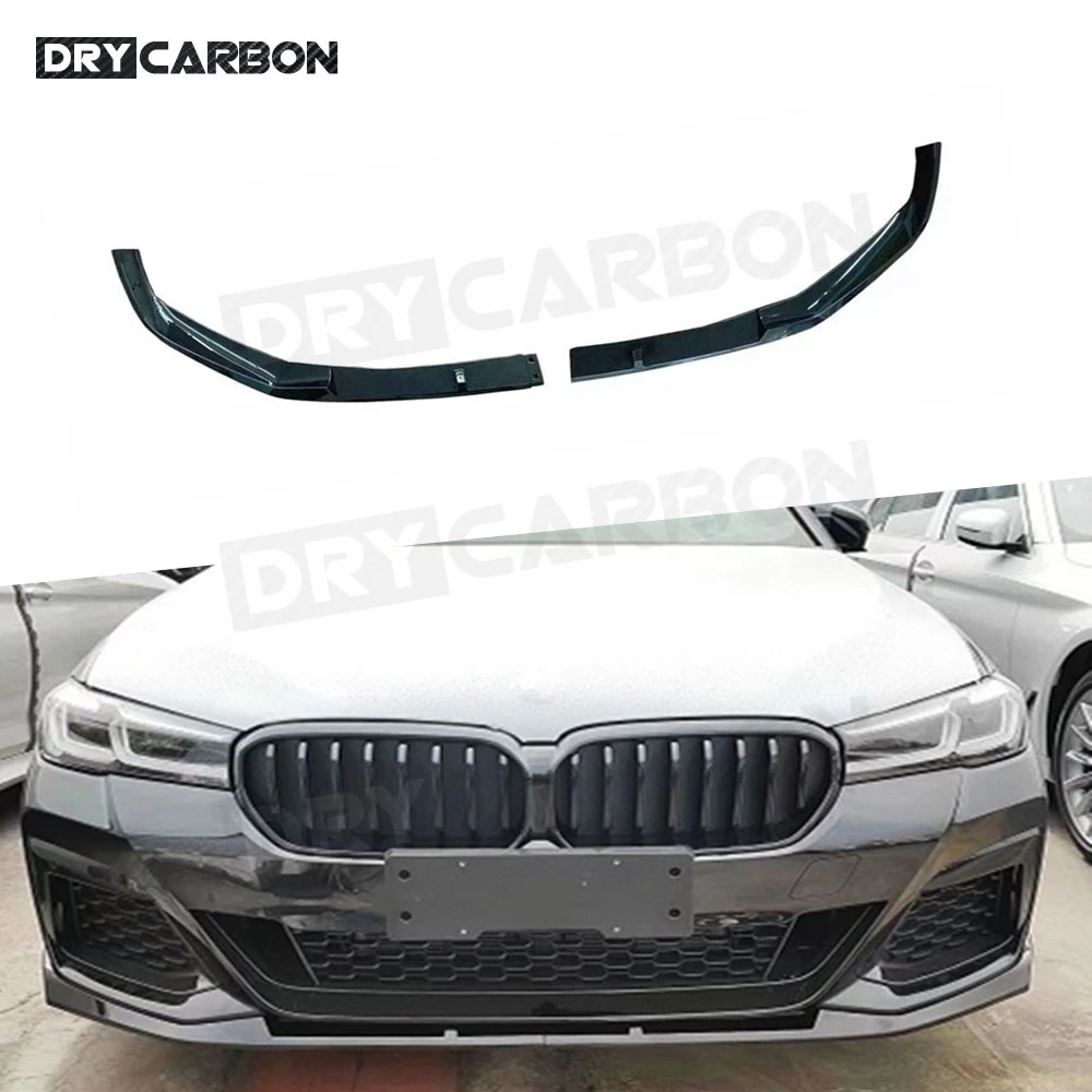 

2Pcs Car Front Bumper Lip Body Kit Splitters Spoiler for BMW 5 Series G30 G38 M Sport 2021 2022 Protector Cover Diffuser Guard