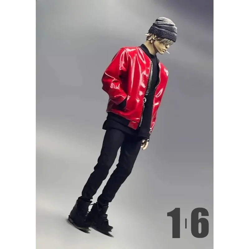 

1/6 масштабные игрушечные фигурки, модная красная куртка, пальто, черные штаны, модель одежды для 12-дюймового мужского солдата, фигурки куклы, тело
