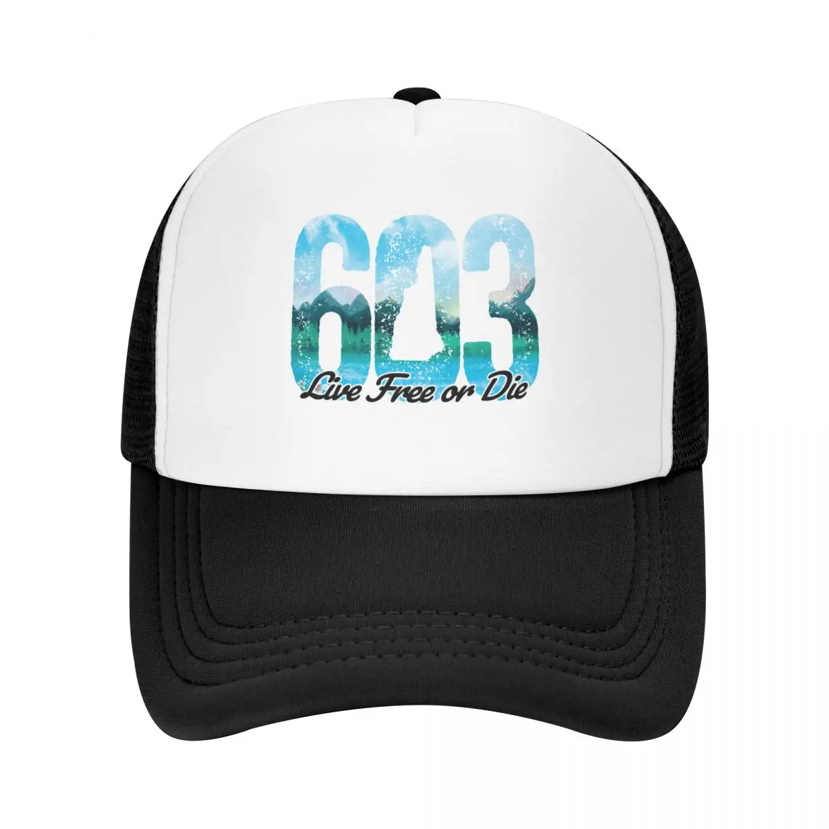 

603 NH Live Free or Die - New Hampshire Wildlife Landscape Baseball Cap Rave fun hats Golf Hat Man Boy Child Women's