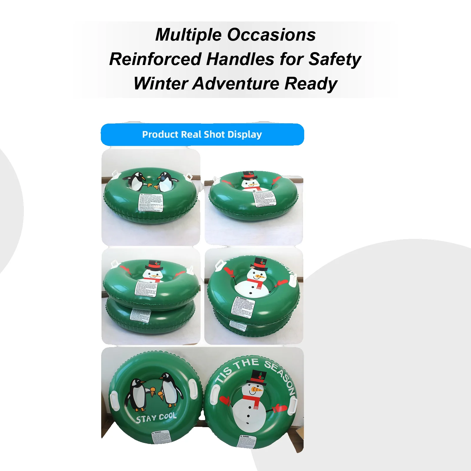 

Снежные трубки для взрослых, надувные сани для малышей с ручками, игры на свежем воздухе, катание на коньках, зимние активные активные мероприятия на свежем воздухе