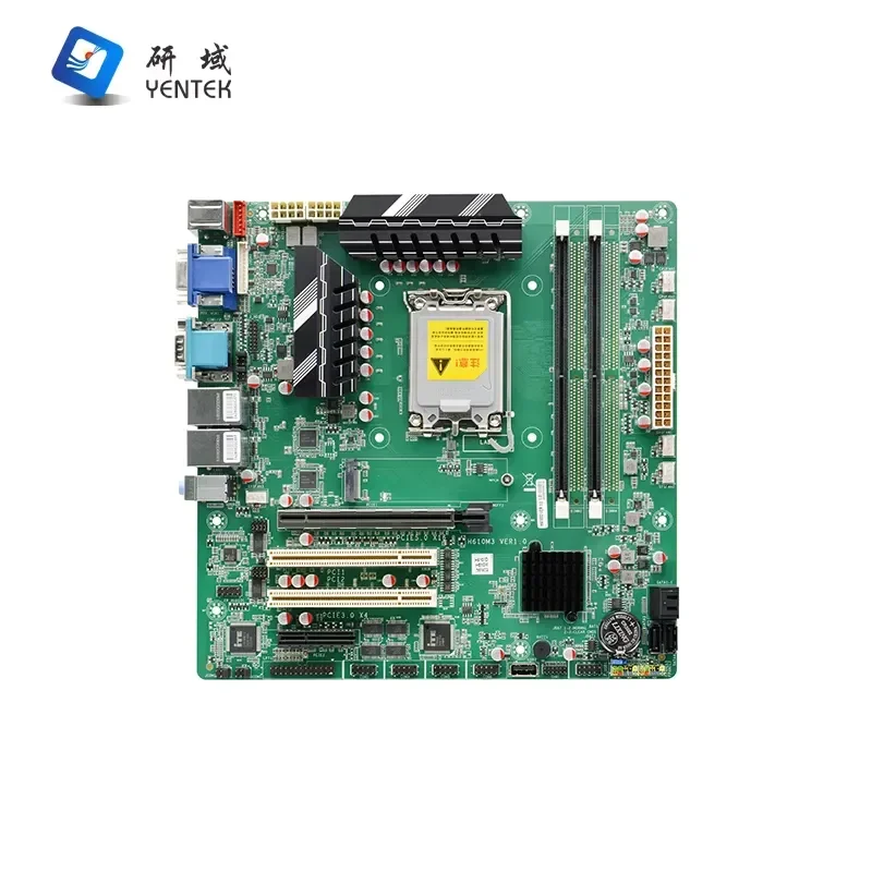BOLRZO H610 LGA1700 I3 I5 I7 I9 2 DDR4 DIMM VGA 2 HD 4K Display PCIE5.0 X16 PCIE3.0 X4 2 PCI TPM LPT Win10 11 Linux ATX main