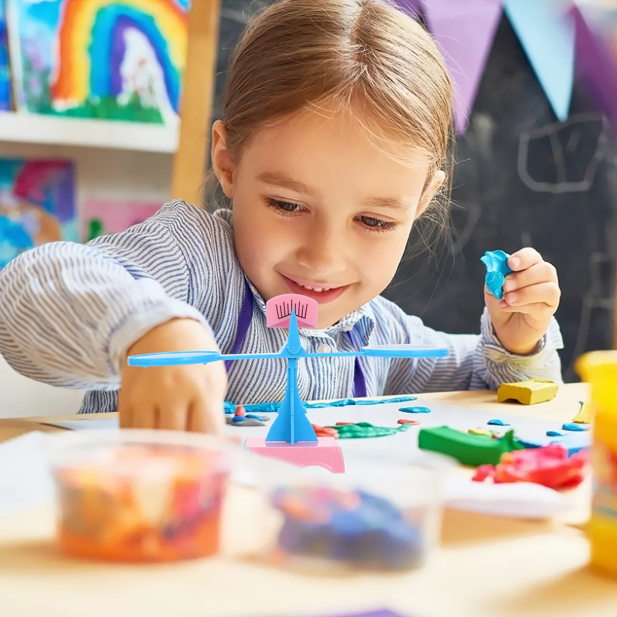 

1 Set Student Tray Balance Kids Science Laboratory Equipment Physics Experimental Tools For Child Learning Brain Development