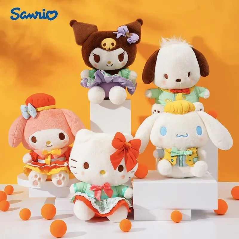 

Около 20 см Sanrio Hello Kitty Kuromi Cinnamoroll Ginkgo Trail Series, плюшевая кукла для отдыха, подушка для объятий, компаньон для сна, подарок выходного дня