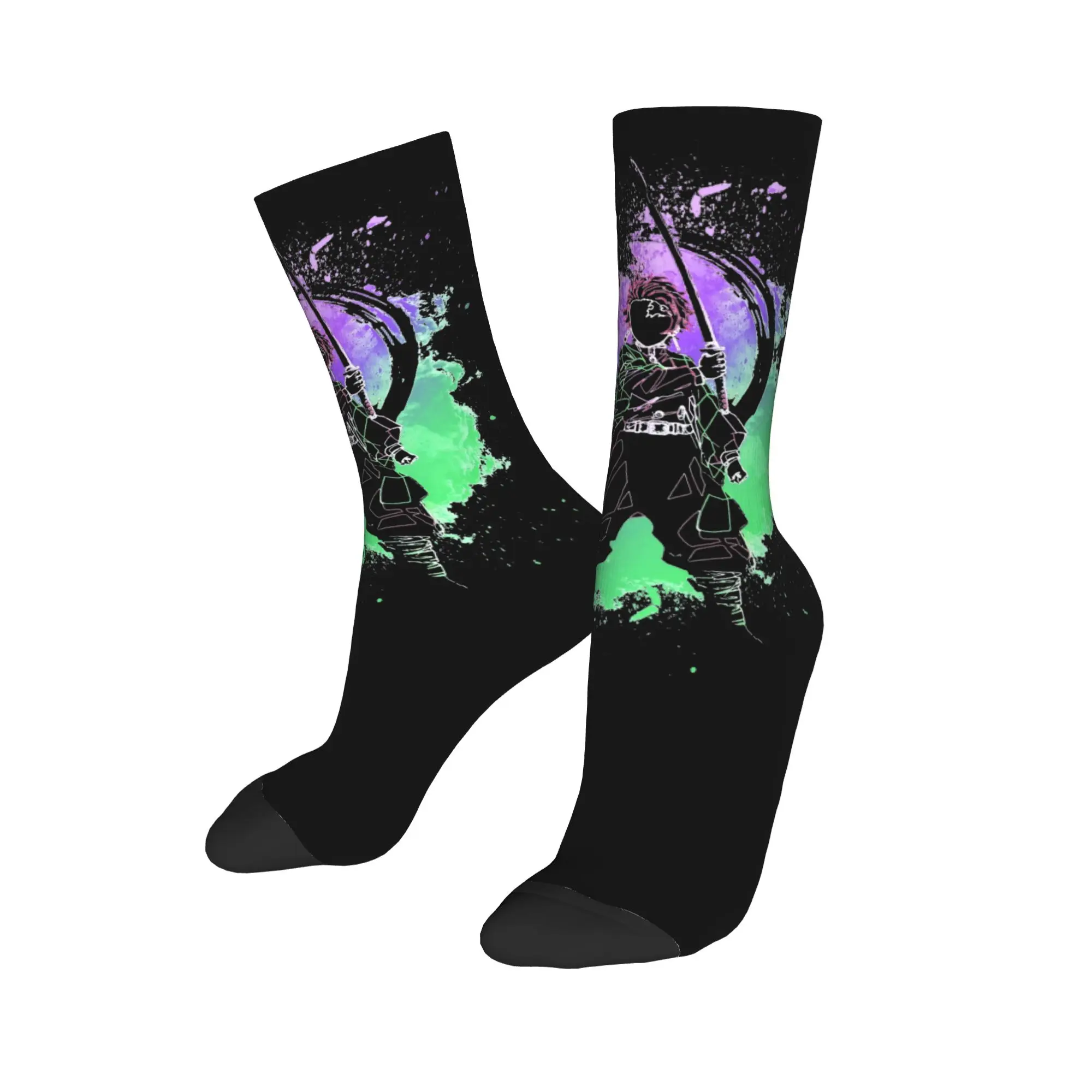 Autumn Winter Fashion Unisex Demons Slayers Anime Socks  Breathable Soccer Socks