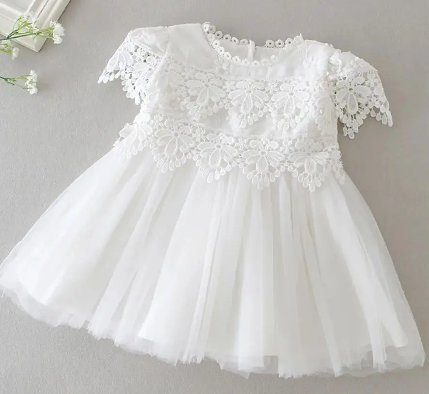 

Платье принцессы для маленьких девочек, повседневные платья для маленьких девочек, детская одежда для крещения, короткие однотонные платья