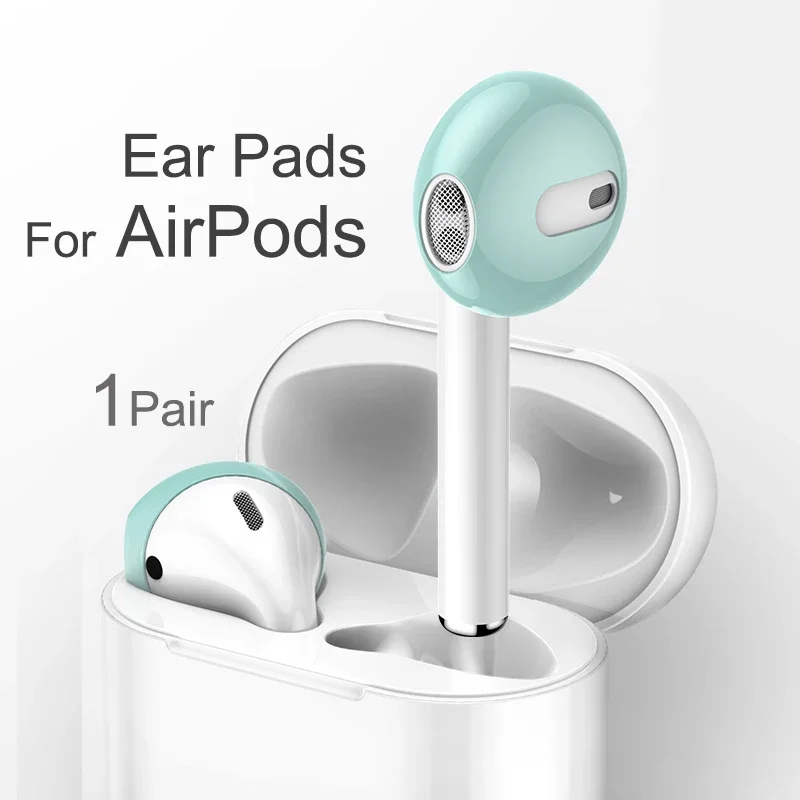 1 Pairs Ear Pads for AirPods 1/2 for iPhone 14 13 11 Earphones Ear Caps Silicone Case Eartips (AirPods Not Included)