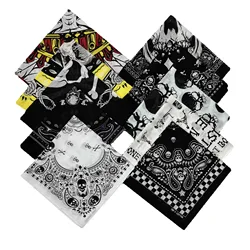 Hip-hop Headscarf Skull Hiking Scarves 100% Cotton Bandana Running Neck Scarf Cycling Balaclava Durag Hip Hop Headwear Babushka