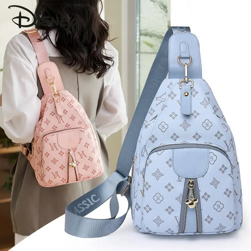 Nuevo bolso de pecho para mujer de Mickey de Disney, bolso de mujer estampado de alta calidad a la moda, bolso cruzado lujoso y Premium para mujer